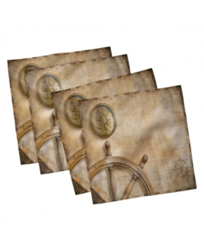 Shop Ambesonne Nautical Set Of 4 Napkins, 18" X 18" In Multi