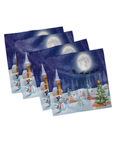 Shop Ambesonne Christmas Set Of 4 Napkins, 18" X 18" In Multi