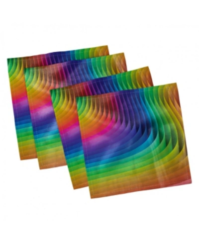 Shop Ambesonne Colorful Set Of 4 Napkins, 18" X 18" In Multi