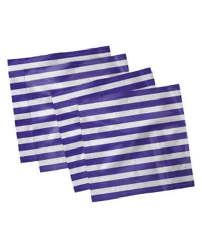 Shop Ambesonne Striped Set Of 4 Napkins, 18" X 18" In Multi