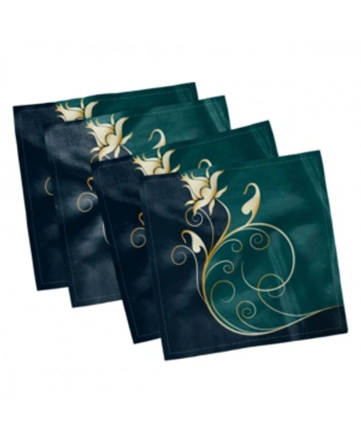 Shop Ambesonne Floral Set Of 4 Napkins, 18" X 18" In Multi