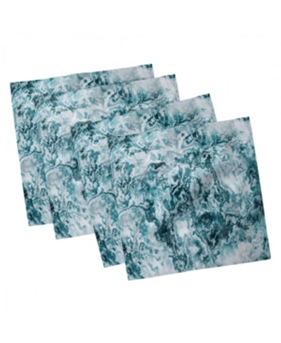 Shop Ambesonne Marble Set Of 4 Napkins, 18" X 18" In Jade