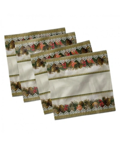 Shop Ambesonne Christmas Set Of 4 Napkins, 18" X 18" In Off-white
