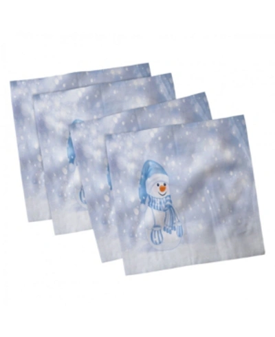 Ambesonne Winter Set Of 4 Napkins, 18" X 18" In Multi