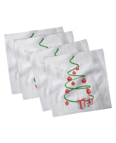 Shop Ambesonne Christmas Set Of 4 Napkins, 18" X 18" In Green