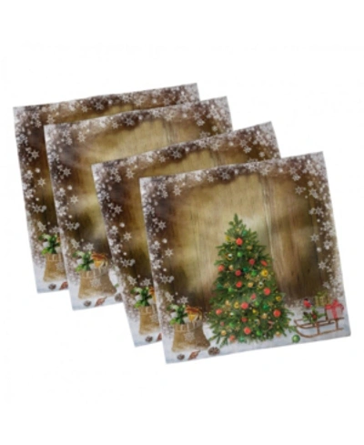 Shop Ambesonne Christmas Set Of 4 Napkins, 18" X 18" In Multi