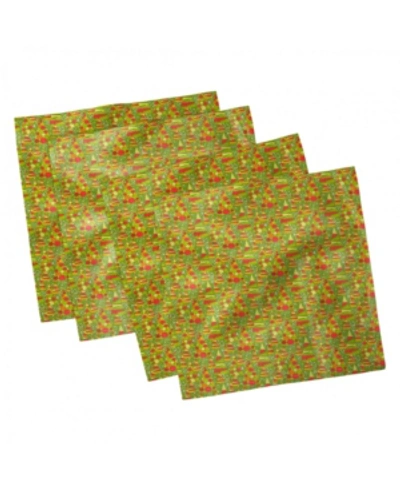 Shop Ambesonne Christmas Tree Set Of 4 Napkins, 18" X 18" In Multi