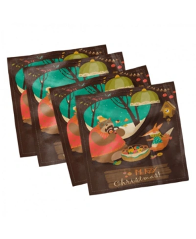 Shop Ambesonne Forest Friends Set Of 4 Napkins, 18" X 18" In Multi