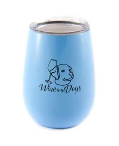 Shop Wine & Dogs Stemless Wine Tumbler In Baby Blue