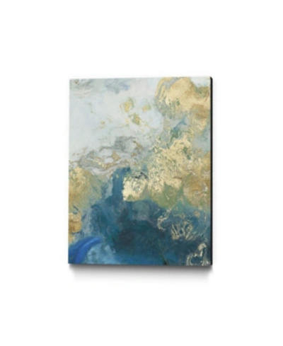 Giant Art 20" X 16" Ocean Splash Ii Museum Mounted Canvas Print In Blue