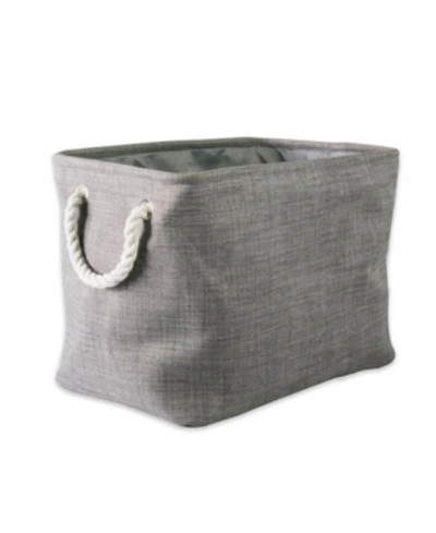 Shop Design Imports Polyester Bin Variegated Rectangle Medium In Gray