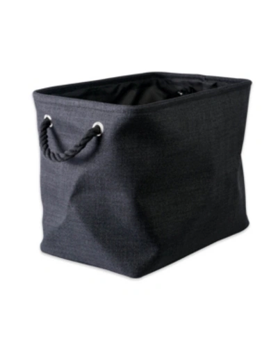 Shop Design Imports Polyester Bin Variegated Rectangle Large In Black