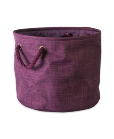 Shop Design Imports Polyester Bin Variegated Round Medium In Purple