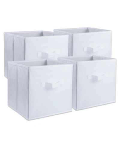 Shop Design Imports Non-woven Polypropylene Cube Solid White Square Set Of 4