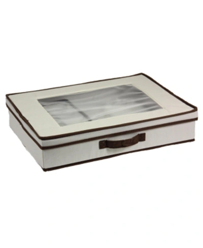 Shop Household Essentials Flatware Storage Box In Brown