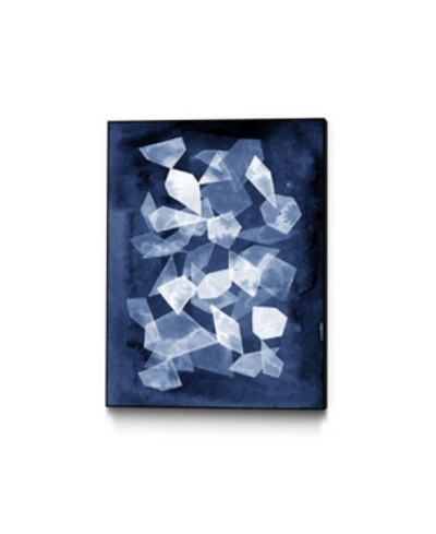 Shop Giant Art 28" X 22" Glass Ii Art Block Framed Canvas In Blue
