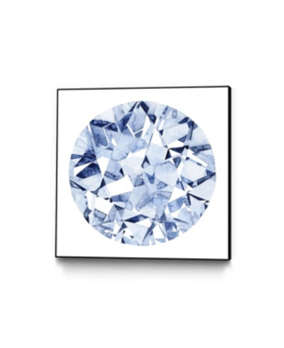 Shop Giant Art 30" X 30" Diamond Drops Ii Art Block Framed Canvas In Blue