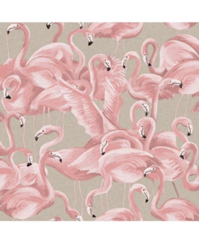 Shop Tempaper Flamingo Peel And Stick Wallpaper In Pink