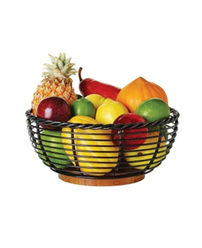 Shop Mikasa Rope Fruit Basket In Bronze