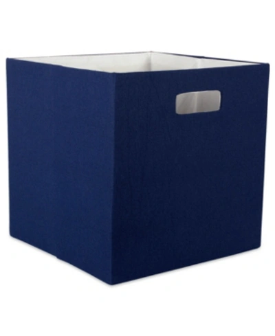 Shop Design Imports Polyester Cube Solid Square In Blue