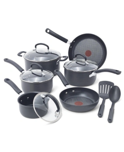 Shop T-fal Ultimate Hard Anodized 12-pc. Cookware Set In Grey