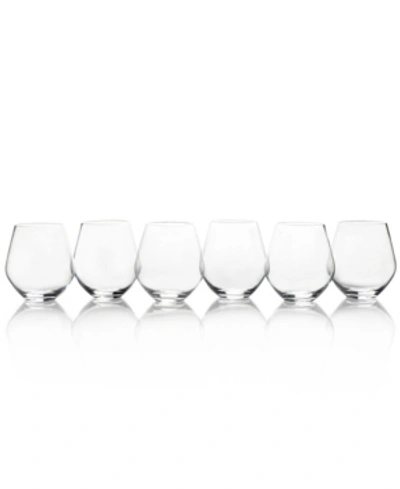 Shop Mikasa Gianna Stemless Wine Glasses, Set Of 6 In Clear