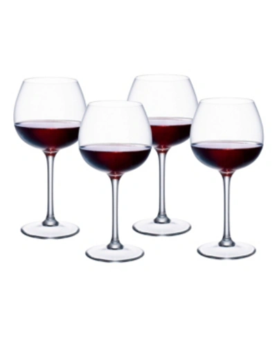 Shop Villeroy & Boch Purismo Red Wine Full Bodied Glass, Set Of 4 In Clear