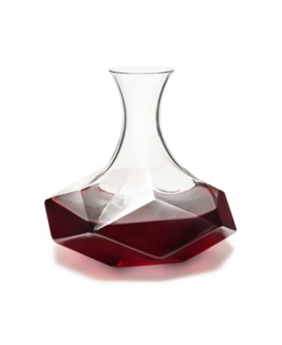 Shop Viski Raye Faceted Wine Decanter, 64 oz In Clear