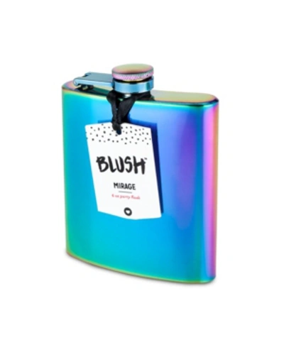 Shop Blush Mirage Iridescent Stainless Steel Flask, 6 oz In Rainbow