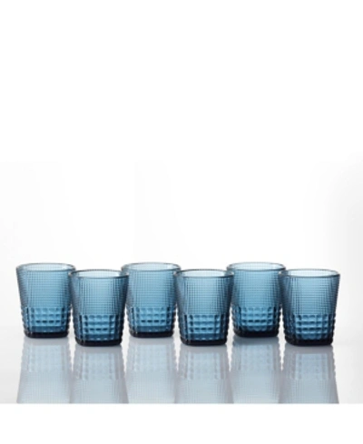 Fortessa Malcolm Double Old Fashioned Glasses, Set Of 6 In Azure