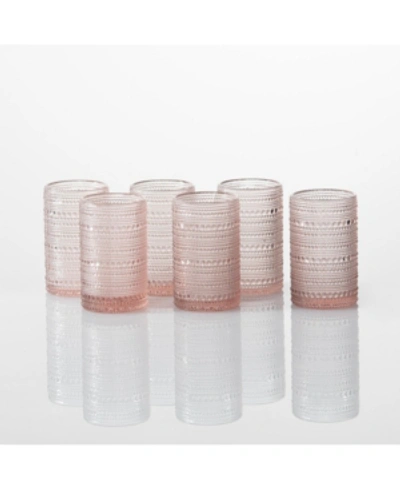 Shop Fortessa Jupiter Ice Beverage Glasses, Set Of 6 In Pink