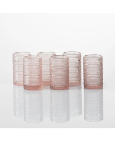 Fortessa Jupiter Ice Beverage Glasses, Set Of 6 In Pink