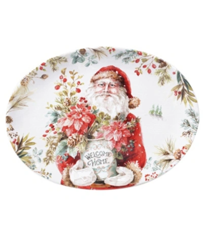 Shop Certified International Christmas Story Rectangular Platter In Open White
