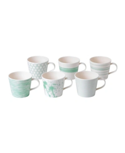 Shop Royal Doulton Pacific Mint 15 oz Accent Mug, Set Of 6 In Green