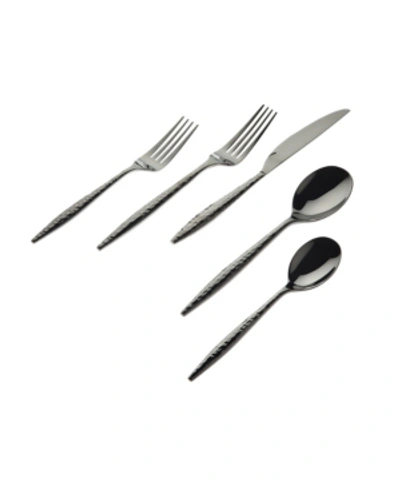 Godinger Avelino Graphite 20 Piece Flatware Set, Service For 4 In Black