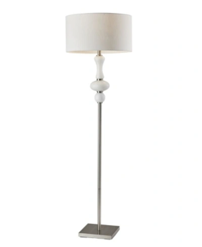 Shop Adesso Natalie Floor Lamp In Silver-tone
