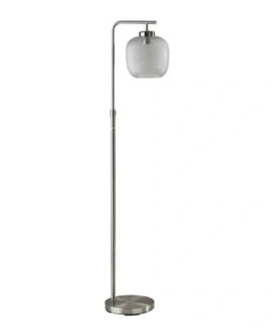 Shop Adesso Vivian Floor Lamp In Silver-tone