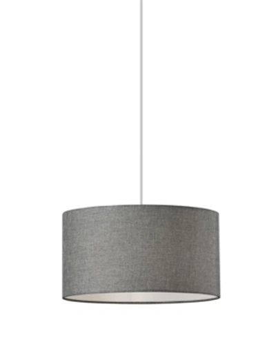 Shop Adesso Harvest Drum Pendant In Gray