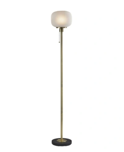 Shop Adesso Hazel Floor Lamp In Brass