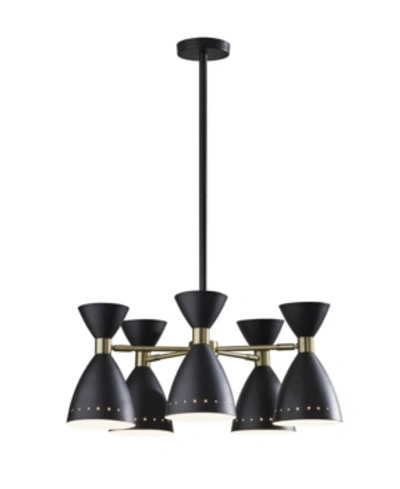 Shop Adesso Oscar 5 Head Pendant In Black