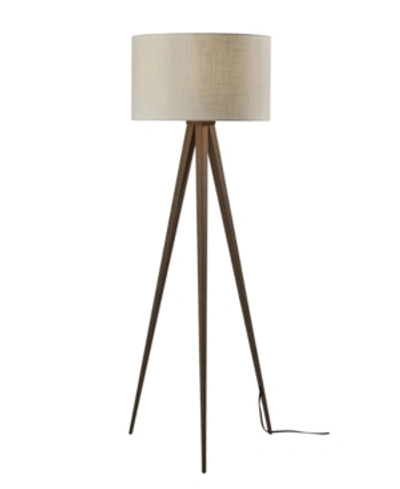 Shop Adesso Director Floor Lamp In Brown