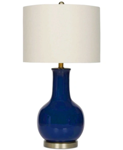 Shop Abbyson Living Katy Ceramic Table Lamp In Blue