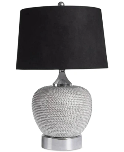 Shop Abbyson Living Rory Silver-tone Beaded Table Lamp