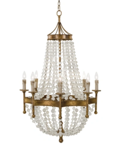 Shop Carriage & Co. Frosted Crystal Bead Chandelier In Gold