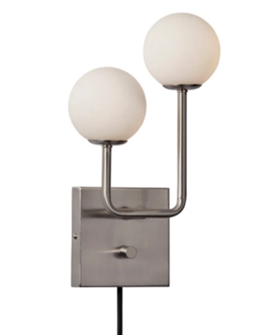 Shop Adesso Asbury Wall Lamp In Brushed Steel