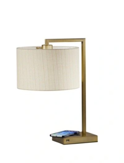 Shop Adesso Austin Wireless Charging Table Lamp In Antique Bronze
