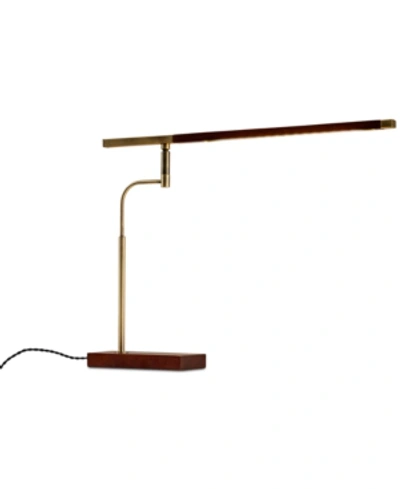 Shop Adesso Barrett Led Desk Lamp With Usb Port In Walnut