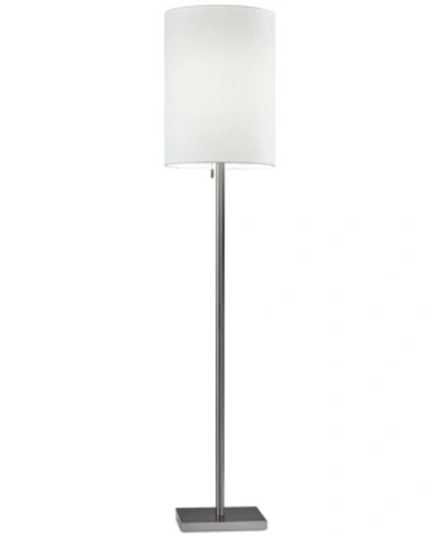 Shop Adesso Liam Floor Lamp In Brushed Steel