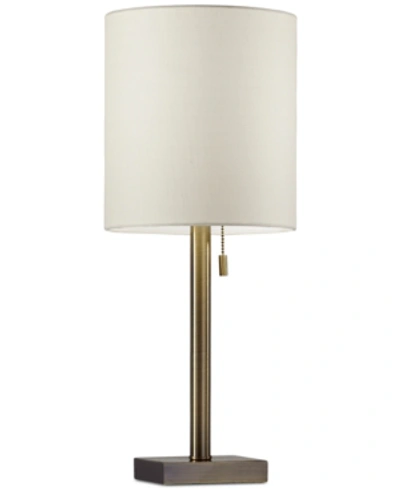 Shop Adesso Liam Table Lamp In Antique Brass
