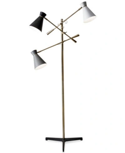 Shop Adesso Lyle 3-arm Floor Lamp In Antique Brown